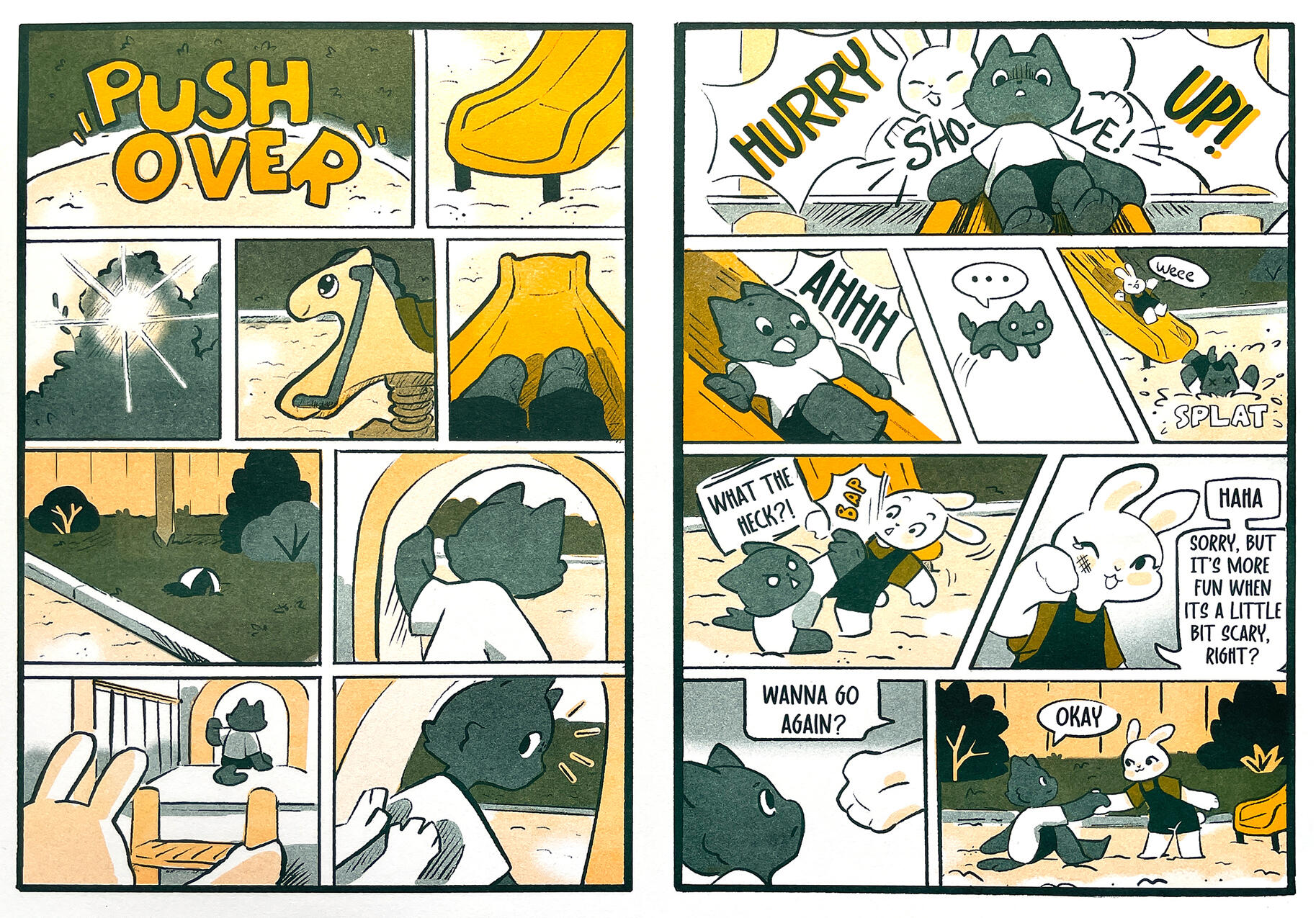 Push Over - Risograph comic