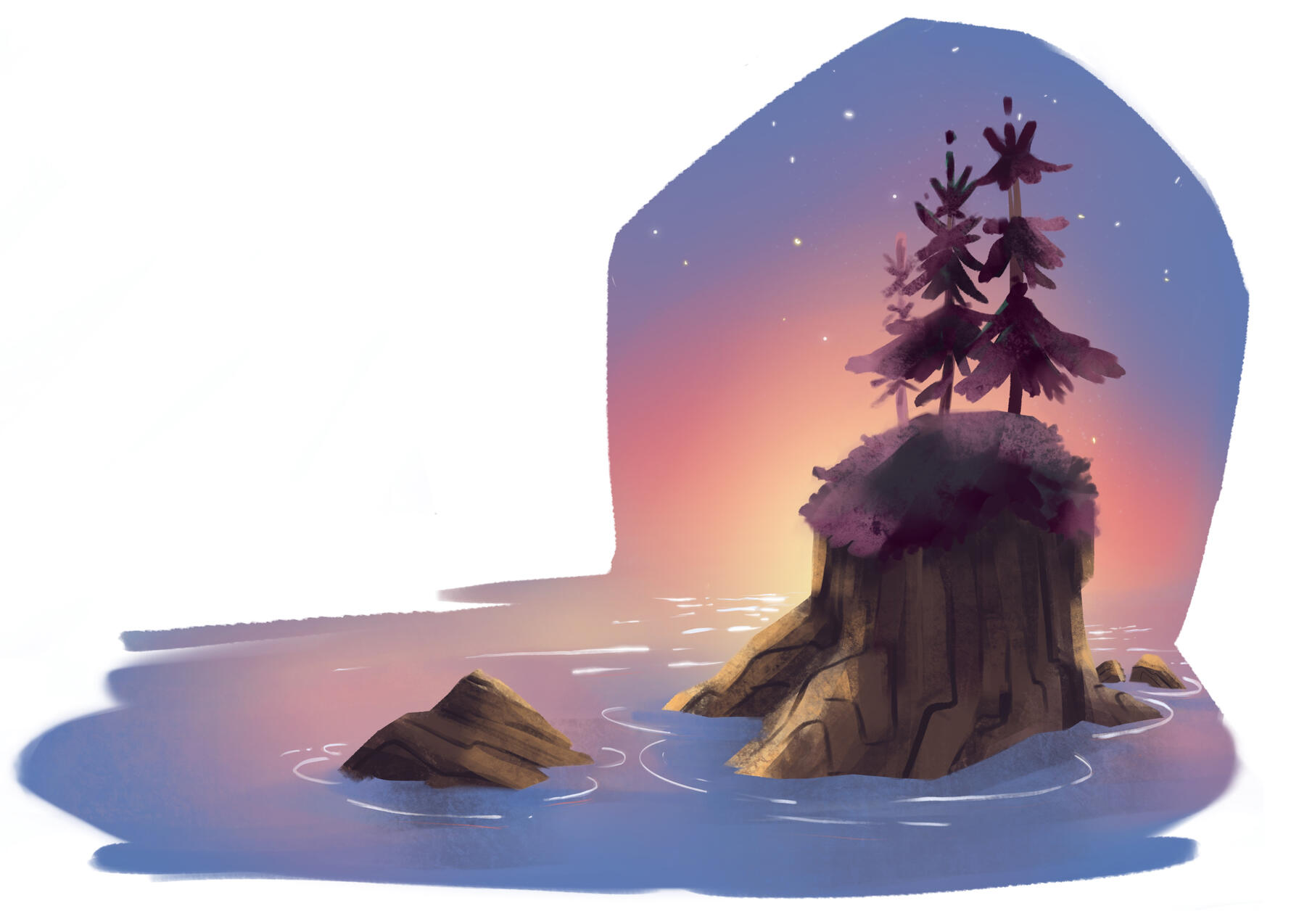 Spot Illustration - Kiixin tree island